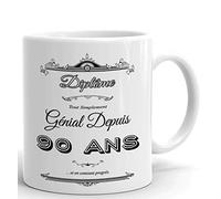 L'Esprit Des Anges Cadeau Anniversaire Homme 90 ans - Tasse Mug - Diplôme Tout Simplement Génial Depuis 90 ans - Original Personnalisé