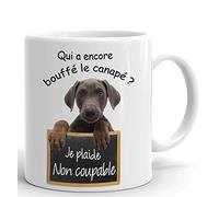 L'Esprit Des Anges Cadeau Humour Original Mug Chien Coupable Weimar Rigolo Drole Humoristique Personnalisé Anniversaire Fête