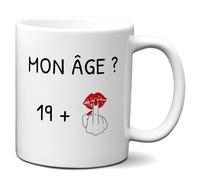 L'Esprit Des Anges Tasse Mug 20 ans Doigt Honneur Homme Femme - Cadeau Anniversaire 20 ans Ans - Idée Cadeau Original, Humour, Drôle, Rigolo