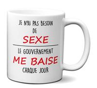L'Esprit Des Anges Tasse-Mug Cadeau Humour - Je n'ai pas besoin de sexe - Original Drole Rigolo Ami Collègue Papa