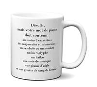 L'Esprit Des Anges Tasse Mug Cadeau Humour - Mot de Passe - Amusant Dôle Rigolo Collègue Travail Anniversaire