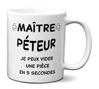 L'Esprit Des Anges Tasse Mug Cadeau Humour Original - Maître Péteur- - Drole Rigolo Amusant Marrant