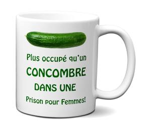 L'Esprit Des Anges Tasse Mug Cadeau Humour Original - Plus occupé qu'un Concombre- Amusant Rigolo Papa Maman Collègue Ami