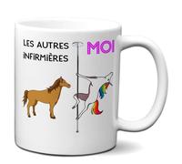 L'Esprit Des Anges Tasse Mug Cadeau Infirmière - Meilleure Infirmière Licorne - Idée Collègue de Travail Médical