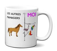 L'Esprit Des Anges Tasse-Mug Collègue-Le Meilleur Manager Licorne - Idée Cadeau Patron Travail Nouveau Job