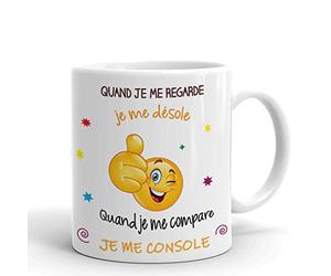 L'Esprit Des Anges Tasse-Mug Humour Quand Je Me Compare Je Me Console - Idée Cadeau Drole Rigolo Humoristique Amusant
