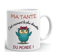L'Esprit Des Anges Tasse Mug - Ma Tante C'est Vraiment La Plus Chouette Du Monde- Idée Cadeau Original Tante Anniversaire