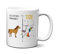 L'Esprit Des Anges Tasse Mug Meilleure Marraine Licorne Idée Cadeau Original Baptême Anniversaire