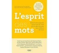 L'esprit Des Mots - Dictionnaire Subjectif, Parce Que Les Mots Ont Un Sens Singulier Pour Chacun De Nous