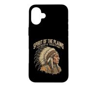 l'esprit des Plaines : Tradition Authentique, Chef autochtone Coque pour iPhone 16 Plus