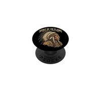 l'esprit des Plaines : Tradition Authentique, Chef autochtone PopSockets PopGrip Adhésif