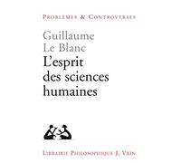L'esprit des sciences humaines