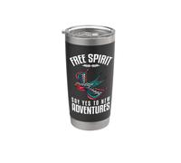 L'esprit libre dit oui à de nouvelles aventures Gobelet isotherme en acier inoxydable double paroi