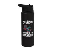 L'esprit libre dit oui à de nouvelles aventures Stainless Steel Insulated Water Bottle