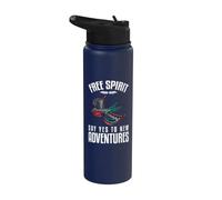 L'esprit libre dit oui à de nouvelles aventures Stainless Steel Insulated Water Bottle