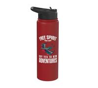 L'esprit libre dit oui à de nouvelles aventures Stainless Steel Insulated Water Bottle