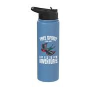 L'esprit libre dit oui à de nouvelles aventures Stainless Steel Insulated Water Bottle