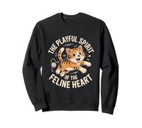 L'esprit ludique du félin cœur amoureux des chats Sweatshirt