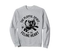 L'esprit ludique du félin cœur amoureux des chats Sweatshirt