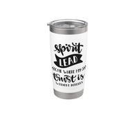 L'Esprit me guide sans frontières | Foi chrétienne religieuse Gobelet isotherme en acier inoxydable double paroi