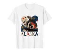 l'esprit Sauvage de l'Alaska T-Shirt Graphique avec Valeur, Homme, Blanc, XL