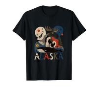 l'esprit Sauvage de l'Alaska T-Shirt Graphique avec Valeur, Homme, Noir, L