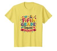 l'esprit Scolaire des Filles de l'équipe de cinquième année Fait du Rock Cette année T-Shirt, Enfant, Citron, 6 Ans