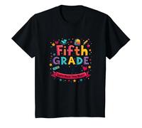 l'esprit Scolaire des Filles de l'équipe de cinquième année Fait du Rock Cette année T-Shirt, Enfant, Noir, 8 Ans