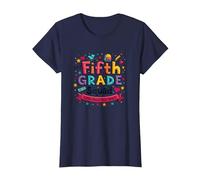 l'esprit Scolaire des Filles de l'équipe de cinquième année Fait du Rock Cette année T-Shirt, Femme, Bleu Marine, L