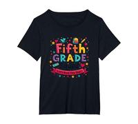 l'esprit Scolaire des Filles de l'équipe de cinquième année Fait du Rock Cette année T-Shirt, Femme Grandes Tailles, Noir, 2X