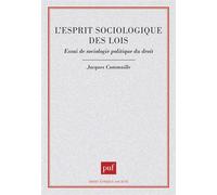 L'esprit sociologique des lois - Jacques Commaille - Puf - broché - Essai