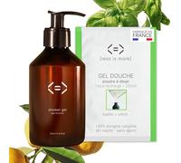 Less is More, Gel Douche Naturel en Poudre à Diluer Basilic/Citron, sans SLS, sans Savon, Kit Bouteille + 1 Recharge Ecologique sans Plastique à Usage Unique, 250ml à Reconstituer, Made in France