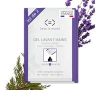 Less is More Savon Liquide Mains en Poudre à Diluer Cyprès/Lavande, sans SLS, Hydratant, 2 Recharges Ecologiques sans Plastique, 500 ml à Reconstituer Made in France DIY Gel Lavant Main Ecoresponsable