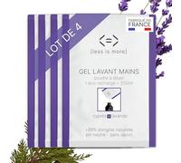 Less is More Savon Liquide Mains en Poudre à Diluer Cyprès/Lavande, sans SLS, Hydratant, 4 Recharges Ecologiques sans Plastique, 1 Litre à Reconstituer, Made in France, Gel Lavant Main Ecoresponsable