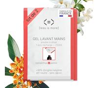 Less is More, Savon Liquide Mains en Poudre à Diluer Osmanthus/Jasmin, sans SLS, Hydratant, 2 Recharges Ecologiques sans Plastique, 500 ml à Reconstituer, Made in France Gel Lavant Main Ecoresponsable