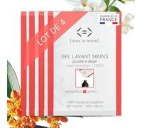 Less is More Savon Liquide Mains en Poudre à Diluer Osmanthus/Jasmin, sans SLS, Hydratant, 4 Recharges Ecologiques sans Plastique, 1 Litre à Reconstituer, Made in France Gel Lavant Main Ecoresponsable
