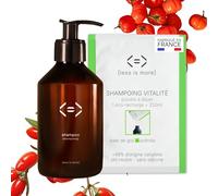 Less is More, Shampoing Naturel en Poudre à Diluer, Goji Acérola pour Soin Cheveux Ternes, Kit Bouteille + 1 Recharge Ecologique sans Plastique à Usage Unique, 250ml à Reconstituer, Made in France