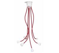 less `n` more Athene 6DL-P-KA Deckenleuchte, flexibles avec housses textiles rouges