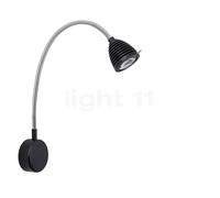 less 'n' more Athene A-BWL Applique LED aluminium/tête noir - dimmable variateur de phase Ce luminaire comporte des modules à LED prémontés de classes énergétiques A A++, A+, A