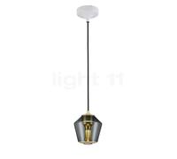 less 'n' more Ethics E-WGPL Suspension LED cache-piton blanc/abat-jour fumé - phase de gradateur Ce luminaire comporte des modules à LED prémontés de classes énergétiques A A++, A+, A