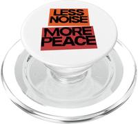 Less Noise More Peace. T-Shirt Mindfulness en Orange et Rouge foncé PopSockets PopGrip pour MagSafe