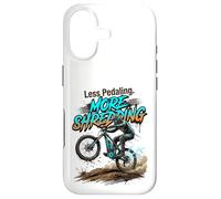 Less Pedaling More Shredding VTT Électrique E-Bike Cycliste Coque pour iPhone 17