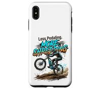 Less Pedaling More Shredding VTT Électrique E-Bike Cycliste Coque pour iPhone XS Max