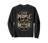 Less People Better Vintage Randonnée Nature Introvertie Sweatshirt