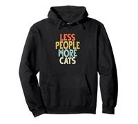 Less People More Cats Sweat à Capuche