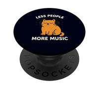 Less People More Music Casque Audio Citation introvertie PopSockets PopGrip Adhésif