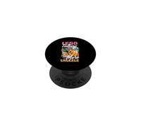 Less Talking More Ukulélé Lecteur de Musique hawaïen Amusant PopSockets PopGrip Adhésif