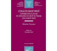 L'essai en droit privé Sébastien Tournaux (Auteur)