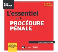 L'essentiel de la procédure pénale: À jour de la loi LOPMJ du 20 novembre 2023 (2024-2025)