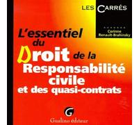 L'essentiel de la responsabilité civile et des quasi-contrats - Corinne Renault-Brahinsky - Gualino Eds - broché - Scolaire / Universitaire